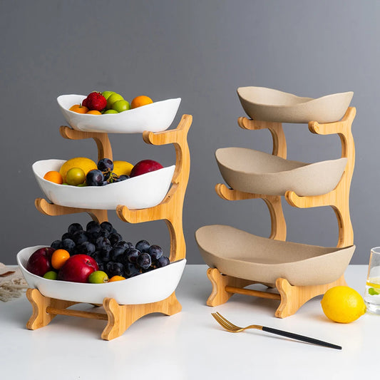 Layer Fruit Plate Living Room Plastic Snack Dish