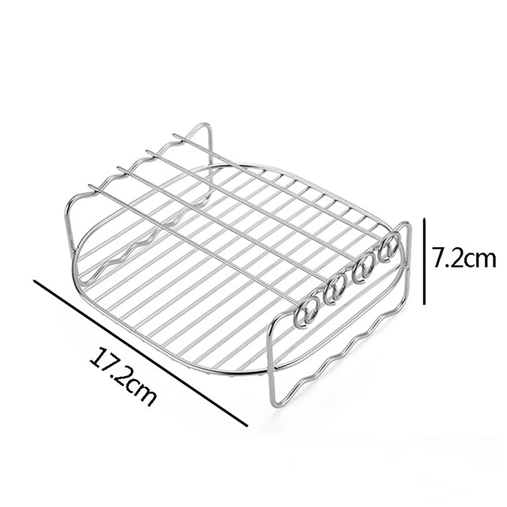 Baking Tray Skewers Air Fryer Stainless Steel Holder