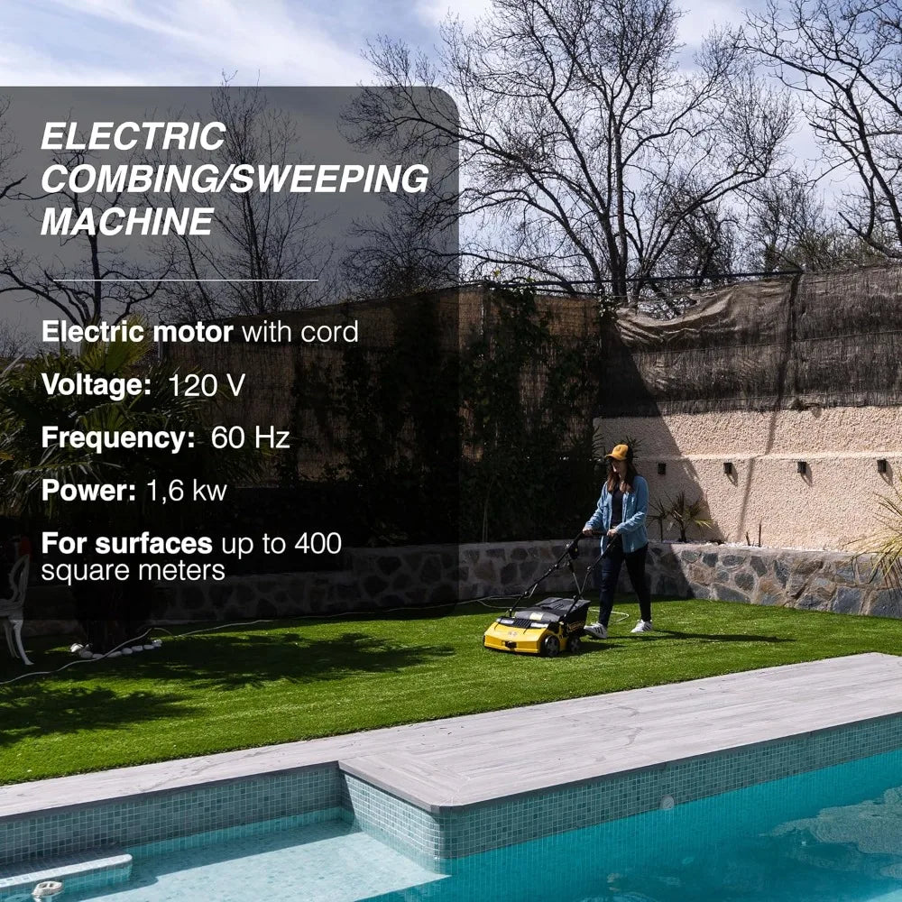 Corded Electric Turf Sweeper Artificial Grass 40l Leaf