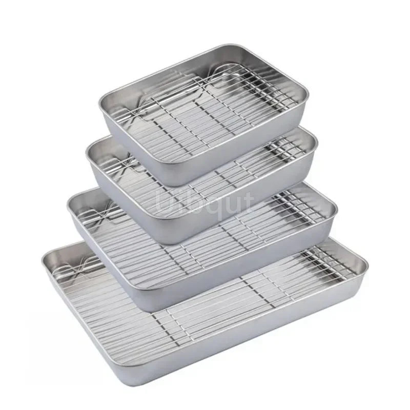 304 Stainless Steel Baking Tray Plate Bbq Tray