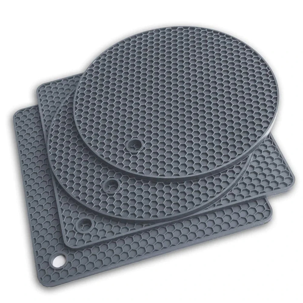 4pcs Silicone Mats Pot Holders Drying Mat Potholders