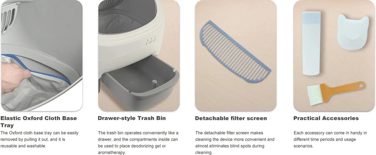Miaoerduo 75l Self-Cleaning Cat Litter Box App Real-Time