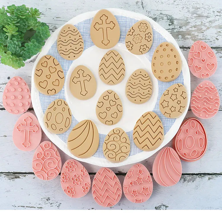 10pcs/Set Easter Cookie Cutters 3d Rabbit Egg Cartoon
