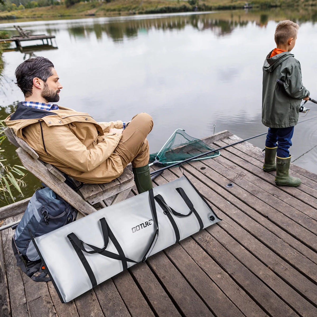 Goture Large Capacity Insulated Fish Cooler Bag Tpu