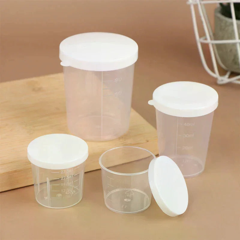10pcs Plastic 20/30/50/100ml Clear Liquid Pill Measuring Cups