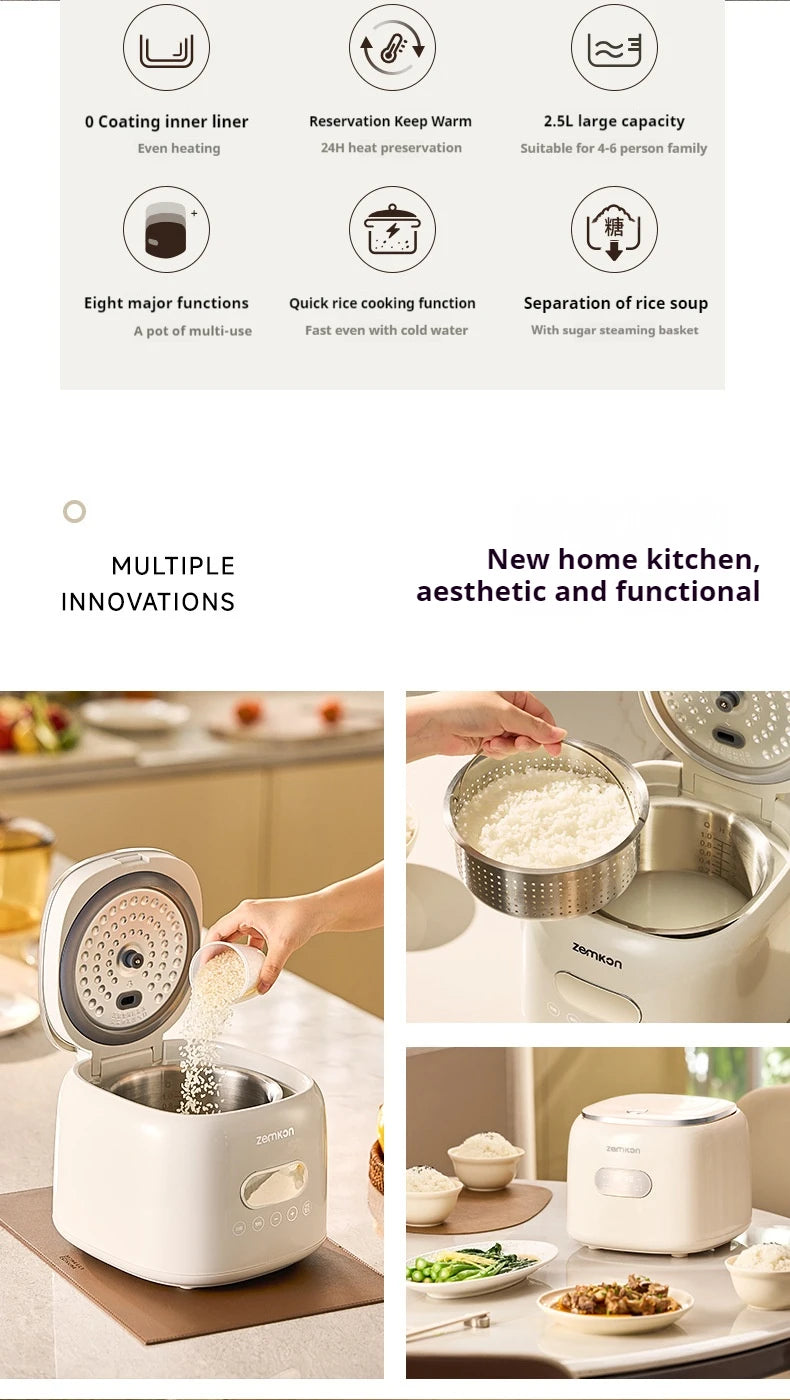 German Zemkon 5l Electric Rice Cooker Stainless Steel