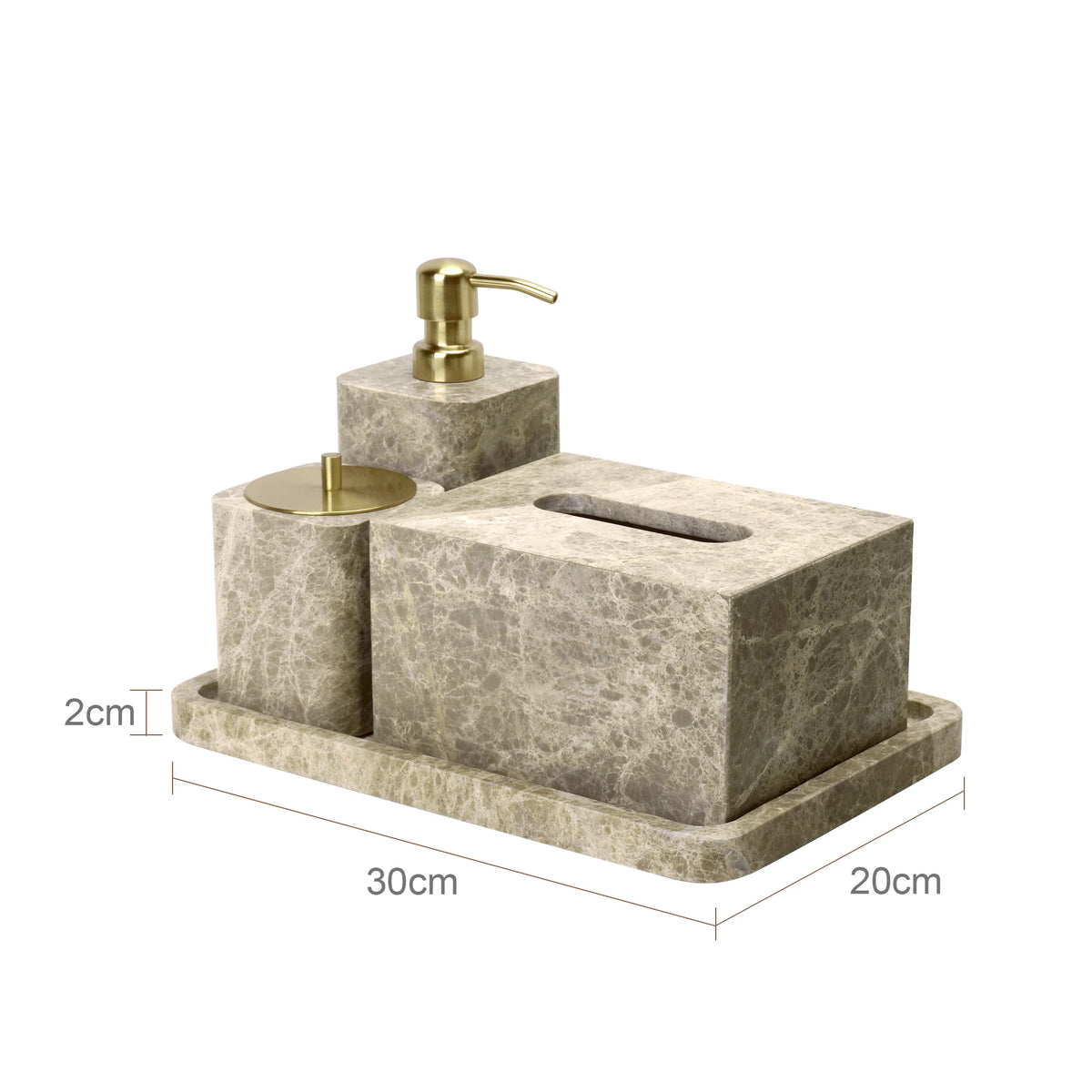 Emperador Light Natural Marble Bathroom Soap Dish Soap