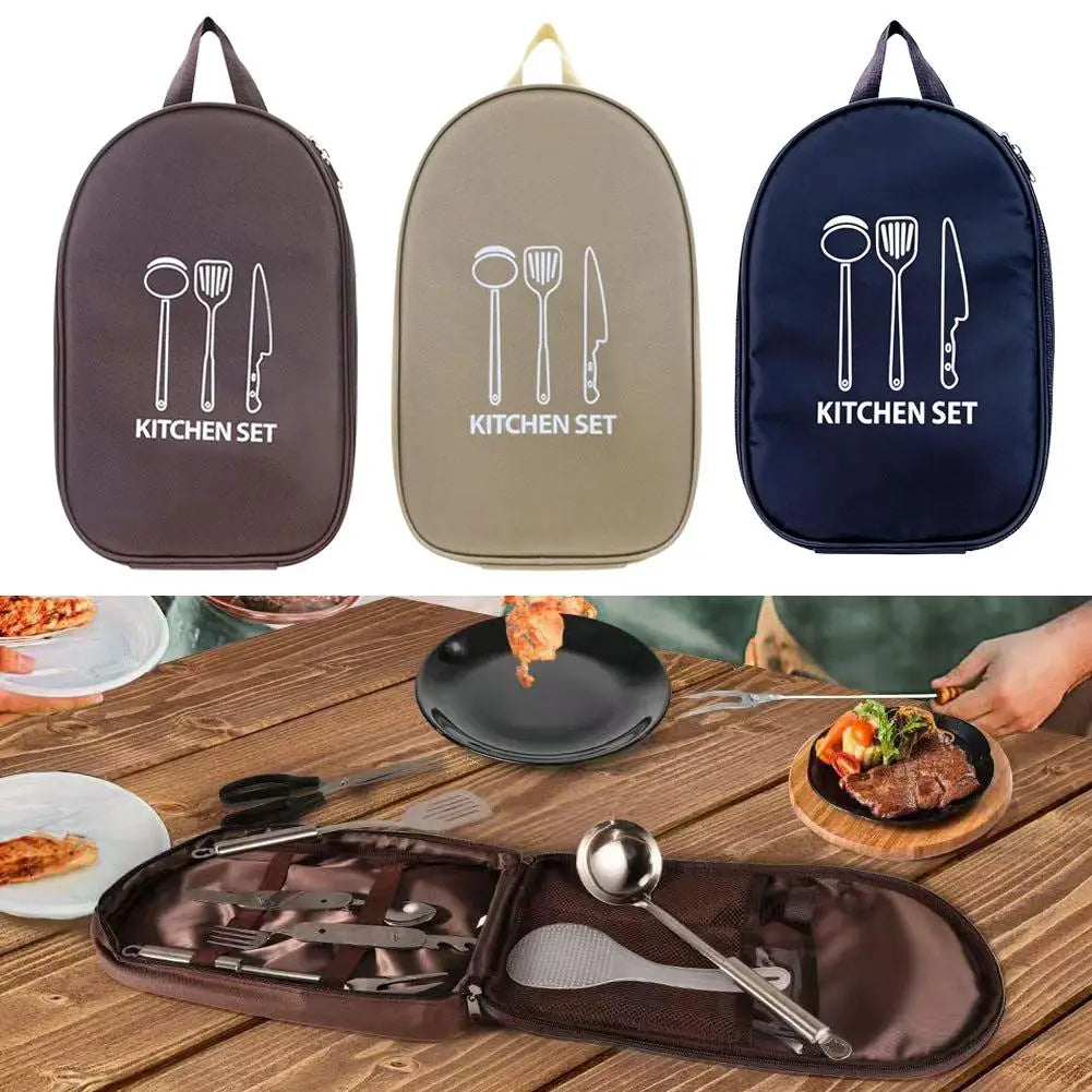Camping Utensil Storage Bag Waterproof Organizer Pouch Outdoor