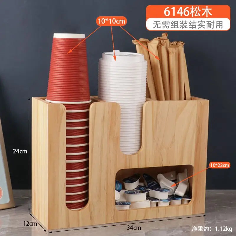 Creative Coffee Shop Bar Paper Cup Straw Storage