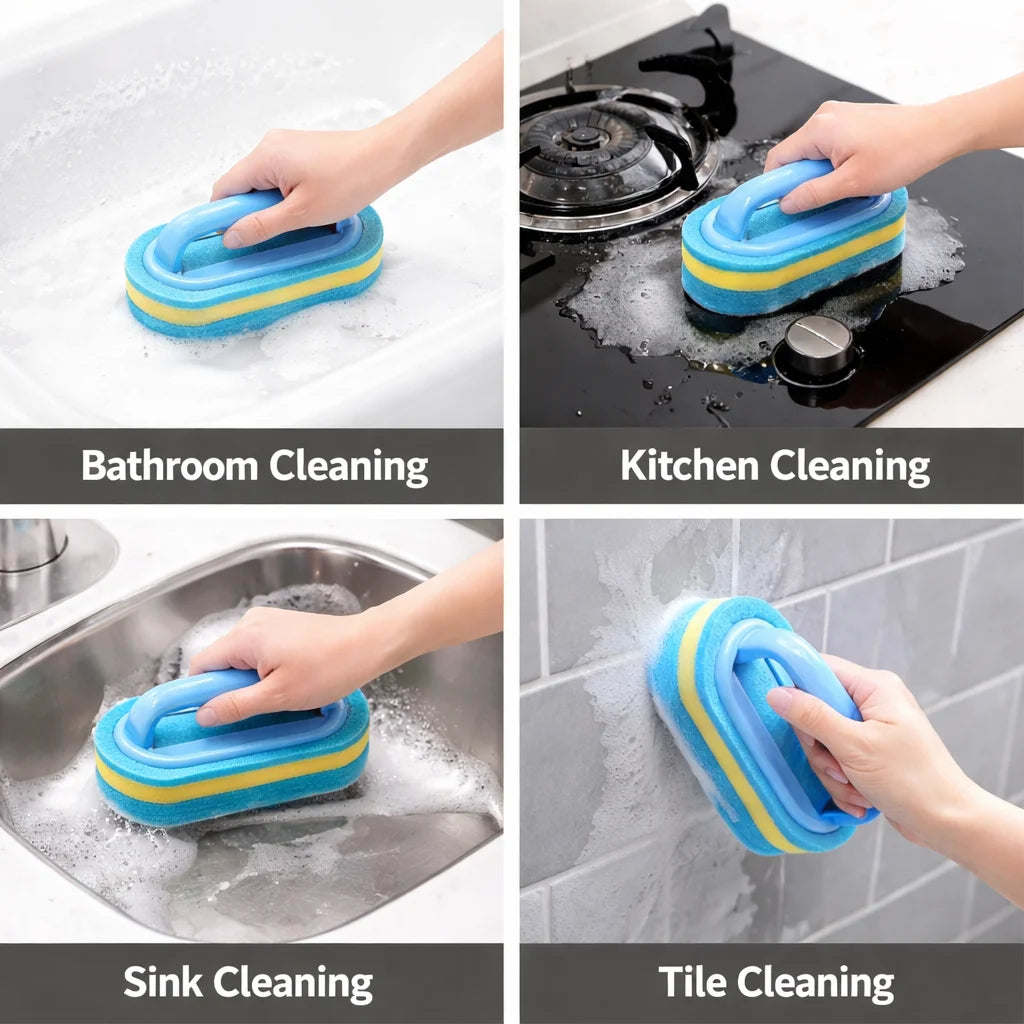 Cleaning Brush Handle Dish Soap Bathroom Tub Thicken