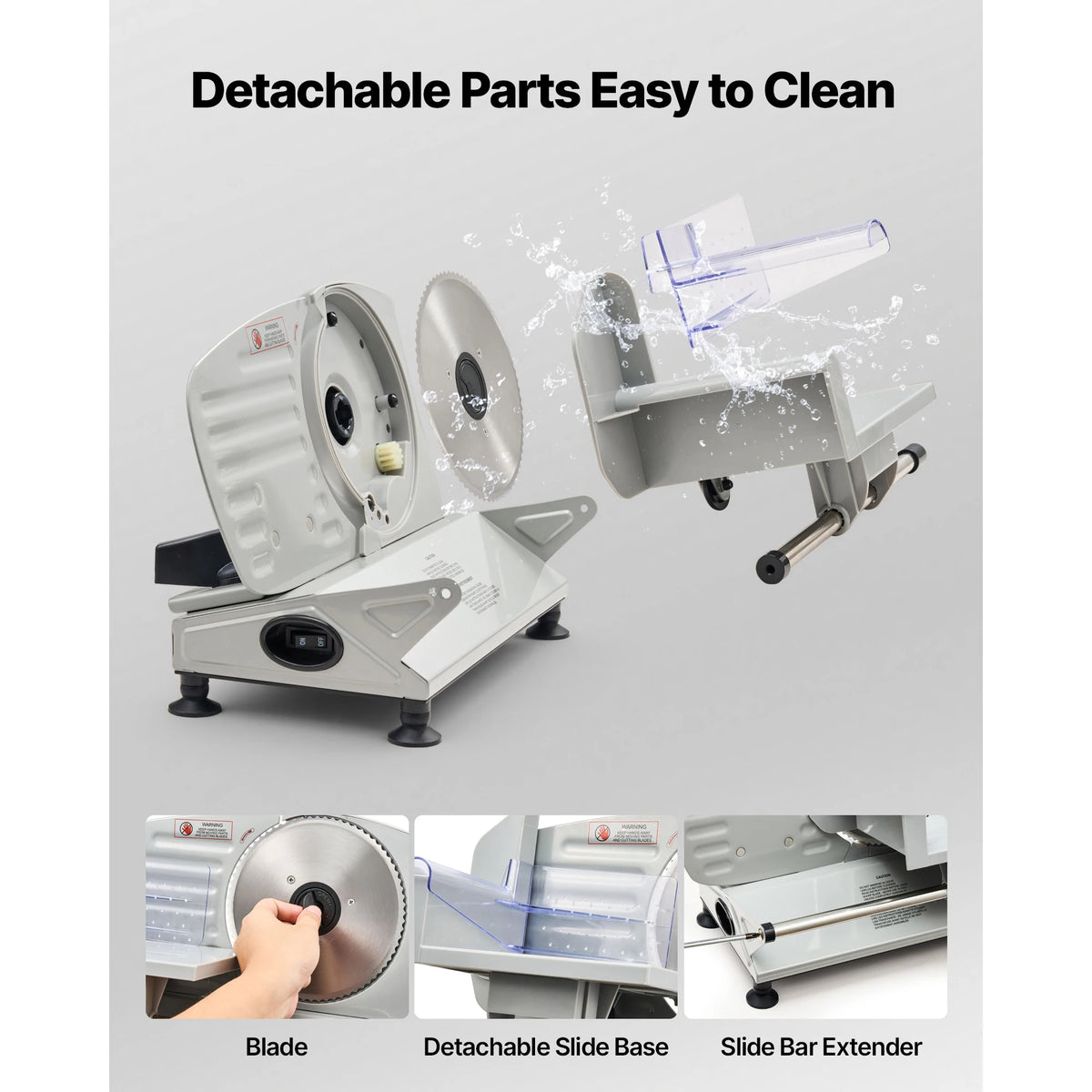 Succebuy 7-10 Inch Meat Slicer Electric Deli Slicer