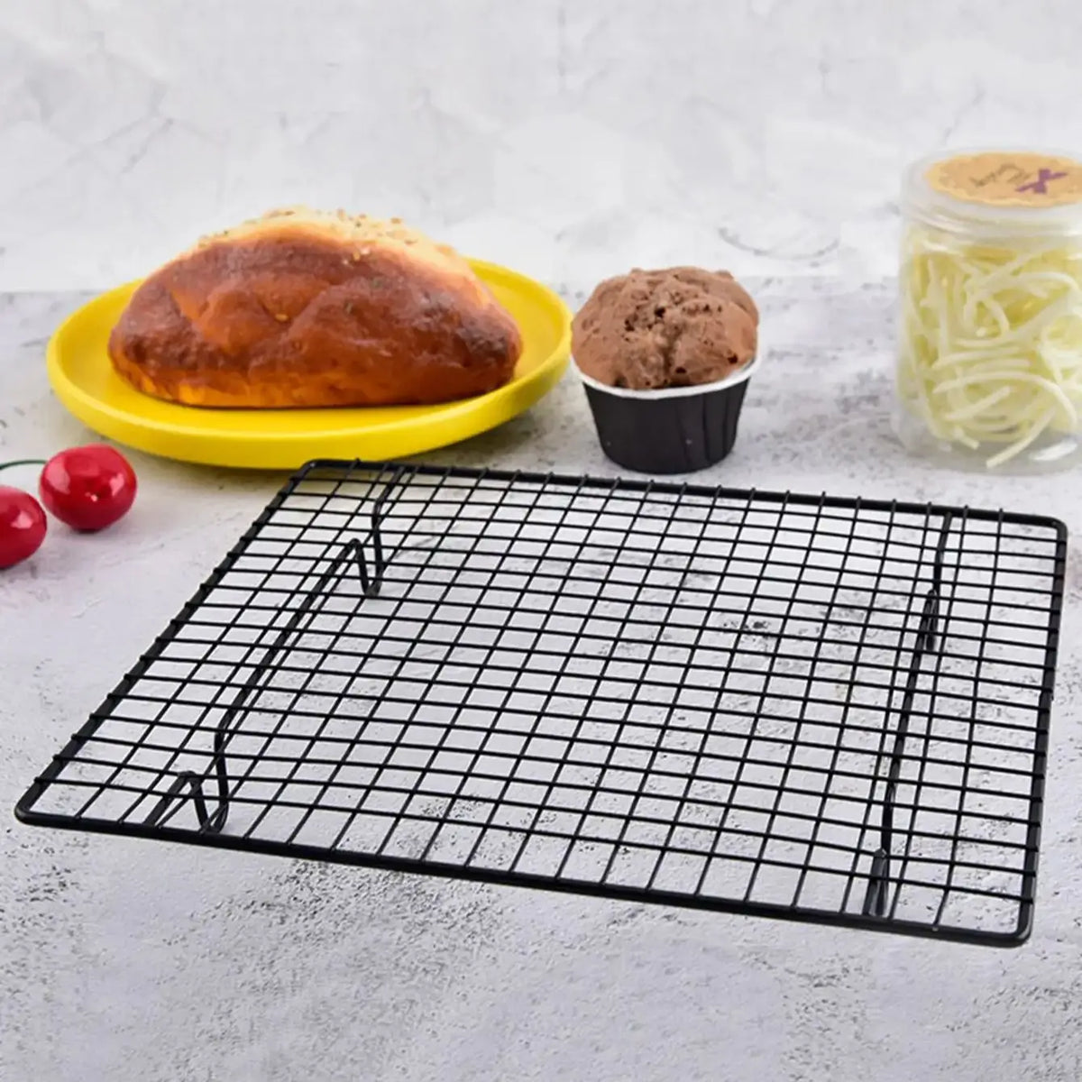 1pc-High Carbon Steel Nonstick Cake Cooling Rack Cooling
