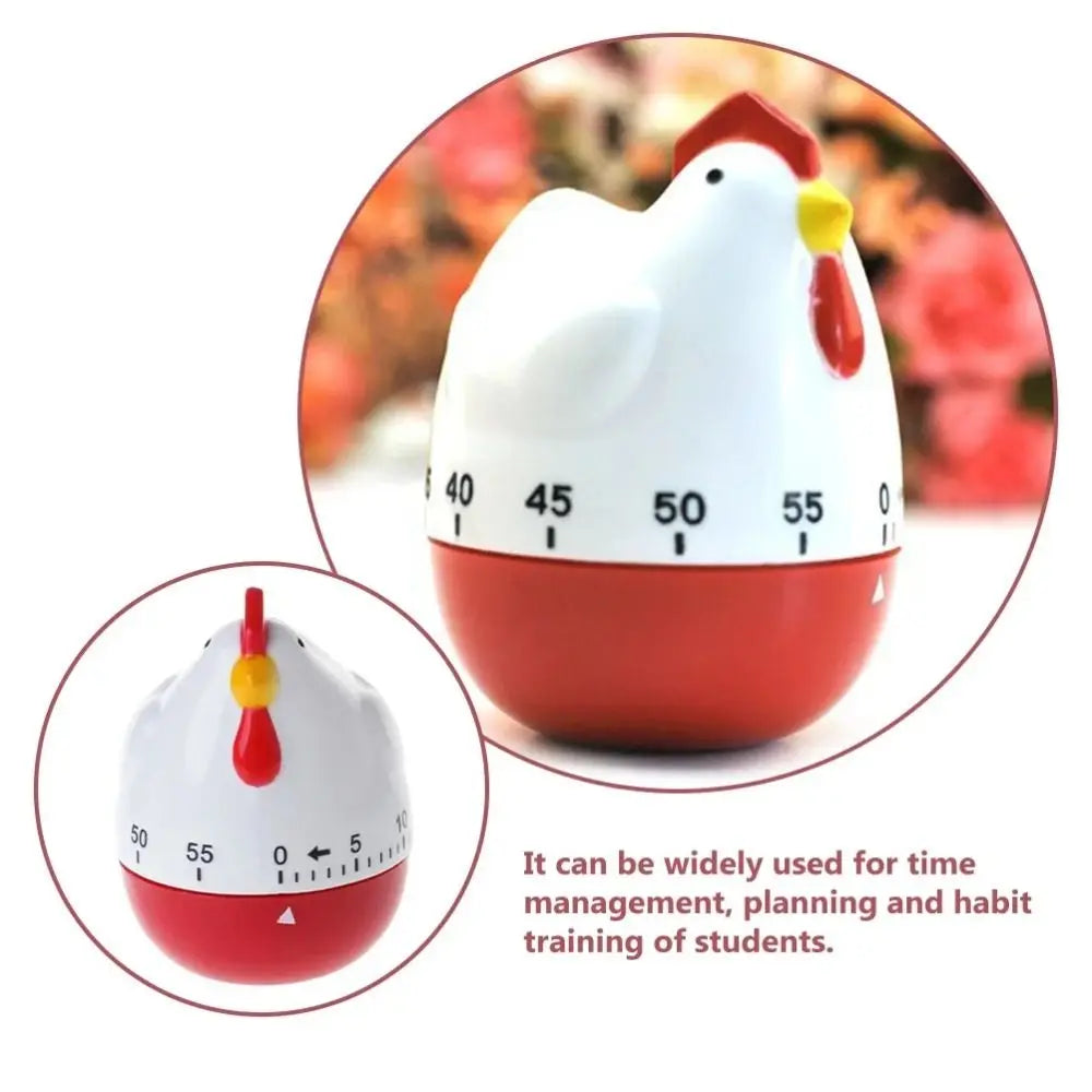 Plastic Chicken Timer White 60 Minutes Cooking Timer