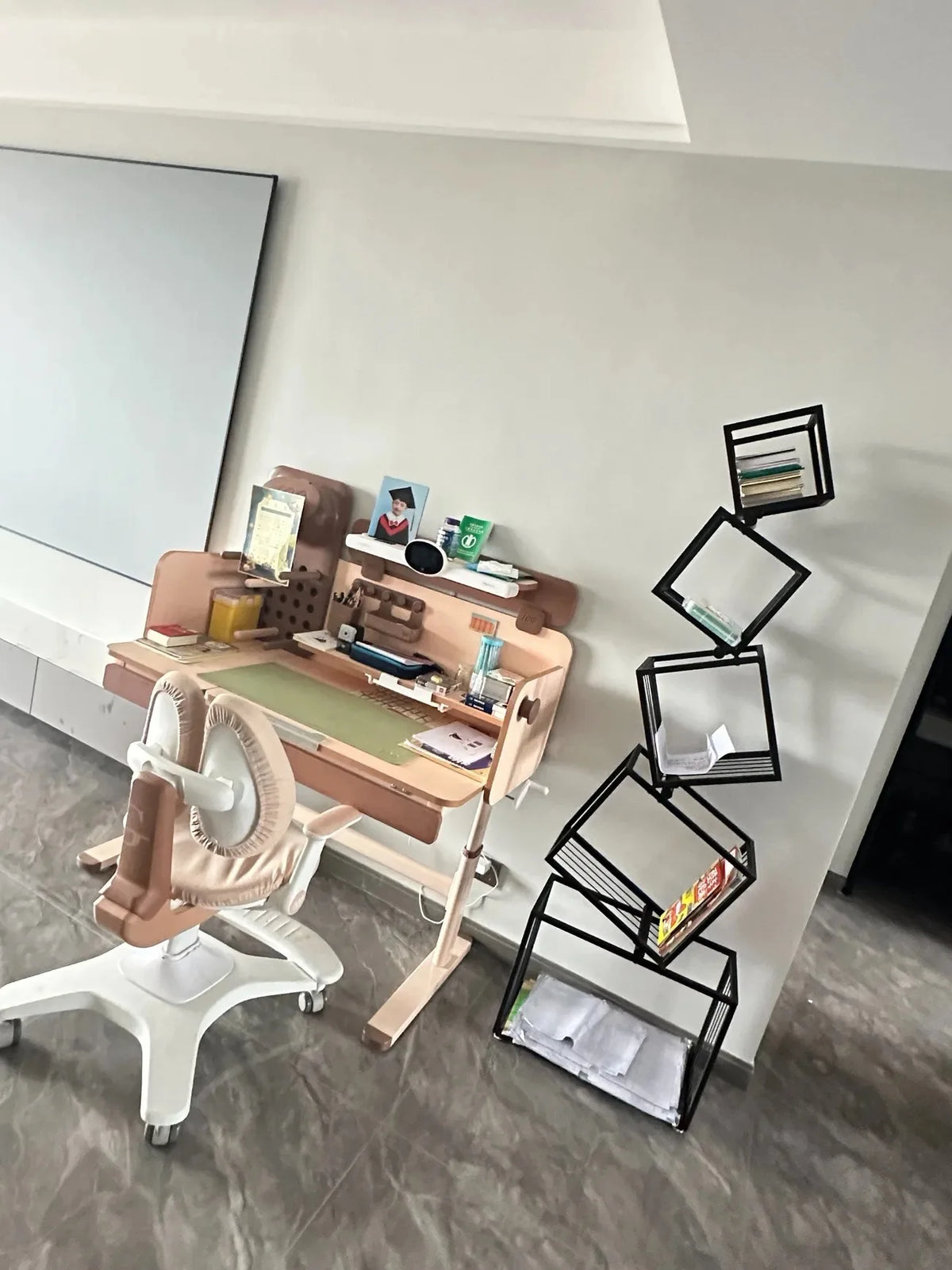 Modern Living Room Decor Iron Art Shelf Office