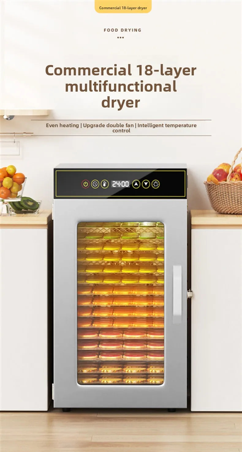 Premium 18 Layers Stainless Steel Food Dehydrator Commercial