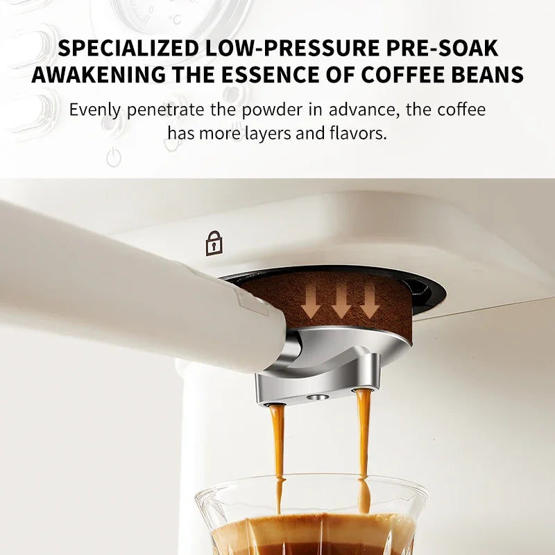 220v Italian Espresso Coffee Machine Stainless Steel Coffee