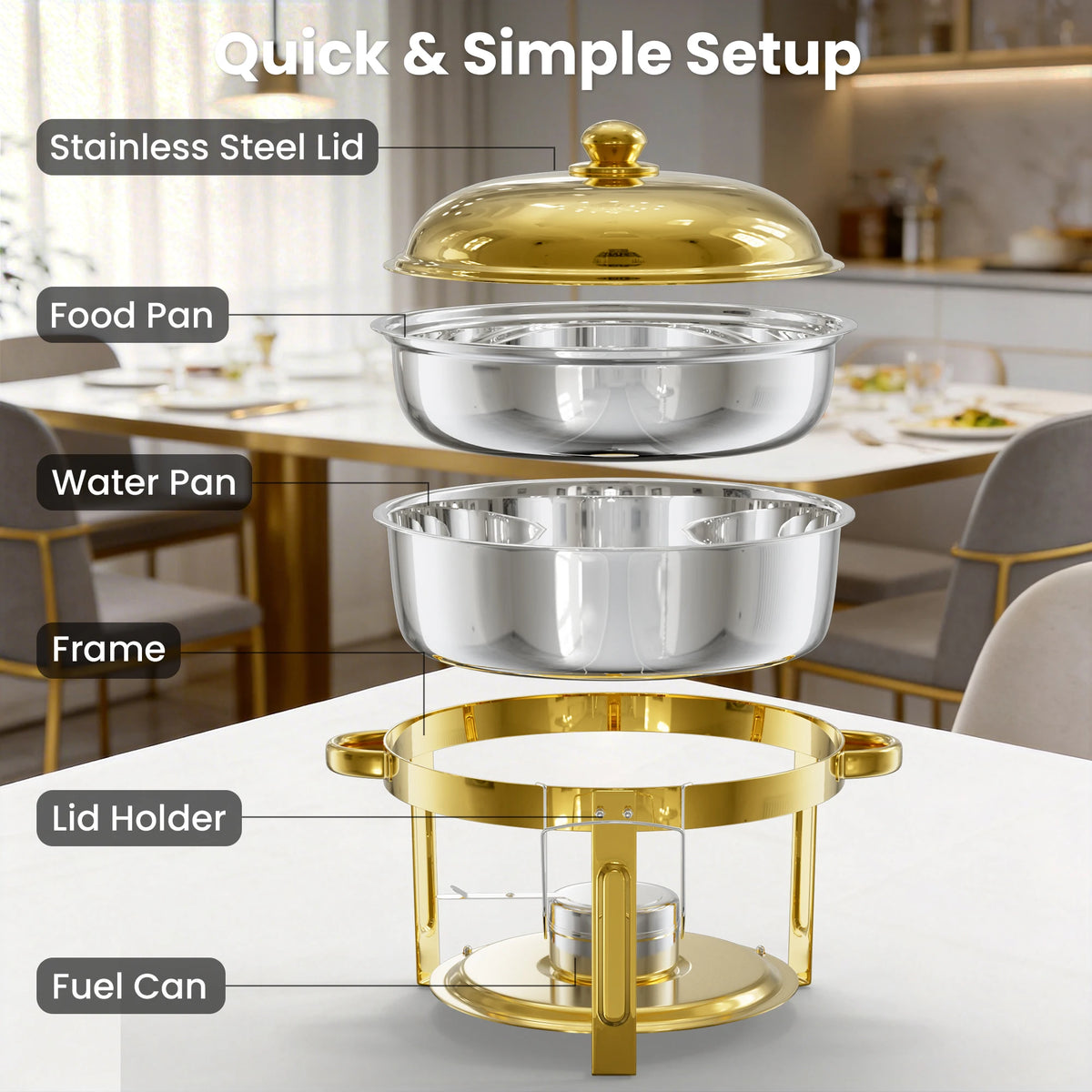 5qt Chafing Dishes Buffetround Chafing Dish Buffet Stainless