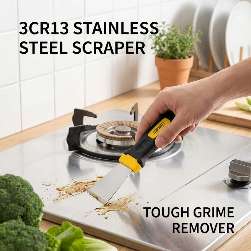 5inch 2mm Thick Grease Scraper Straight/Curved Edge 3cr13