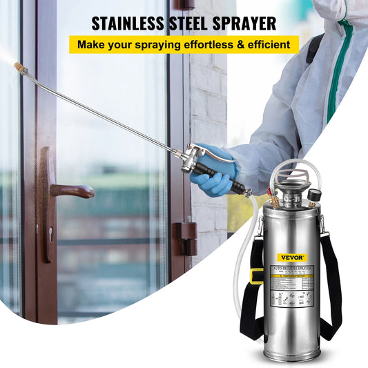 Succebuy 4-12l Hand Powered Sprayer Stainless Steel Watering
