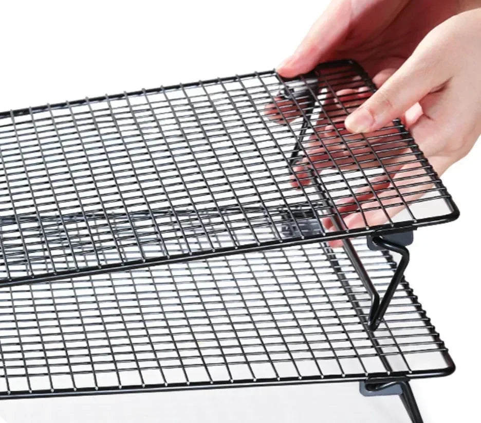 Baking Food Drying Net Black Folding Bread Rack