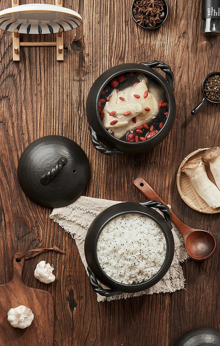 Japanese Ceramic Casserole Creative Spherical Clay Saucepan Stew