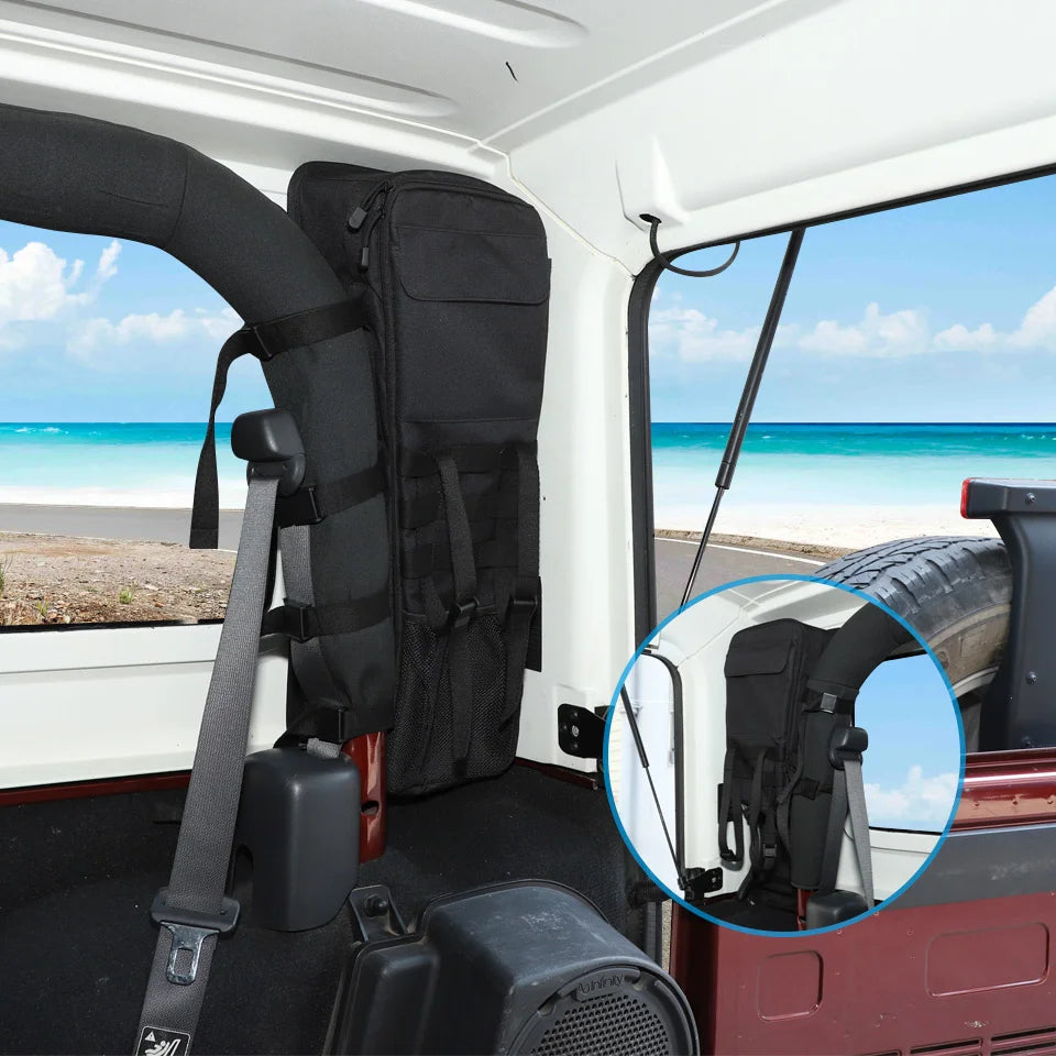 Tesin Car Trunk Door Roll Bar Anti-Roll Storage