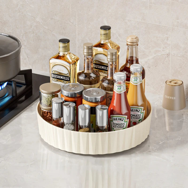 Rotating Spice Rack Kitchens Multi-Functional Storage Tray