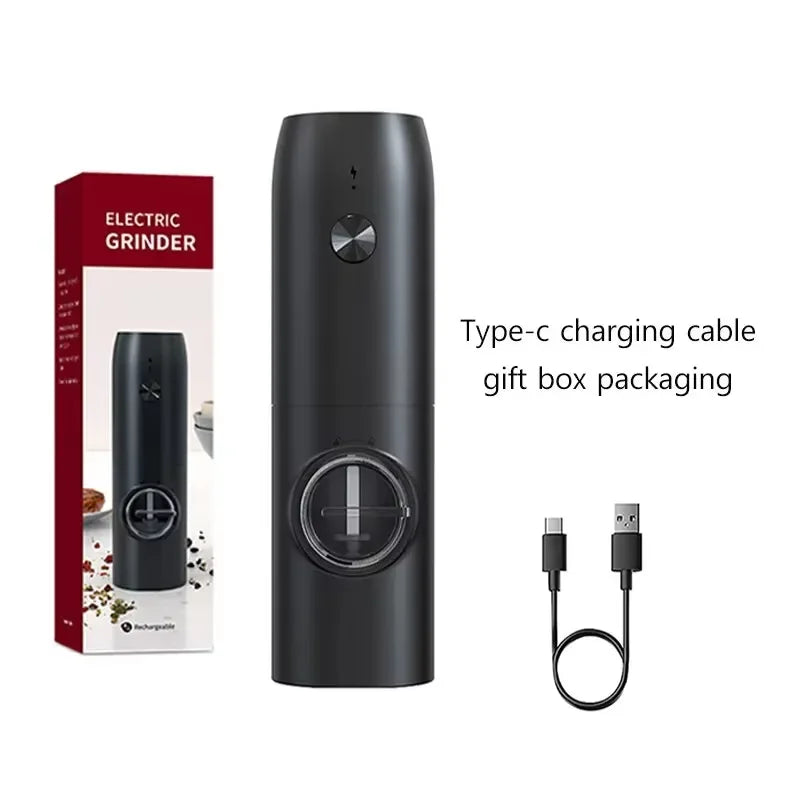 Usb Charging Electric Salt Pepper Grinder Rechargeable Adjustable