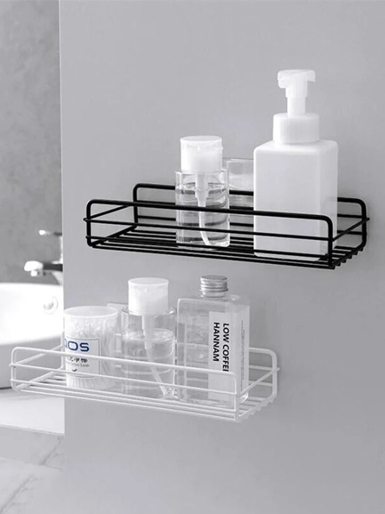 Bathroom Storage Rack Organizer Shelf Black Shelves Corner