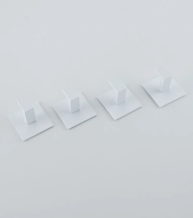 White Wall Hook Adhesive Towel Holder No Drill
