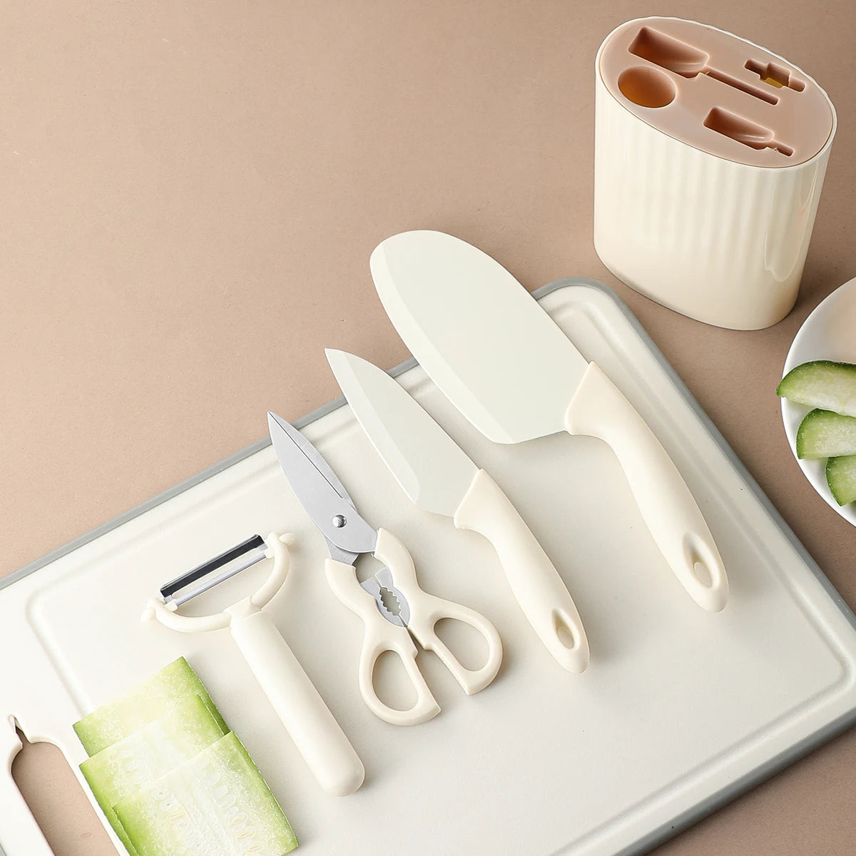 5-Piece Including Small Chopping Knife Scissors Fruit Knife