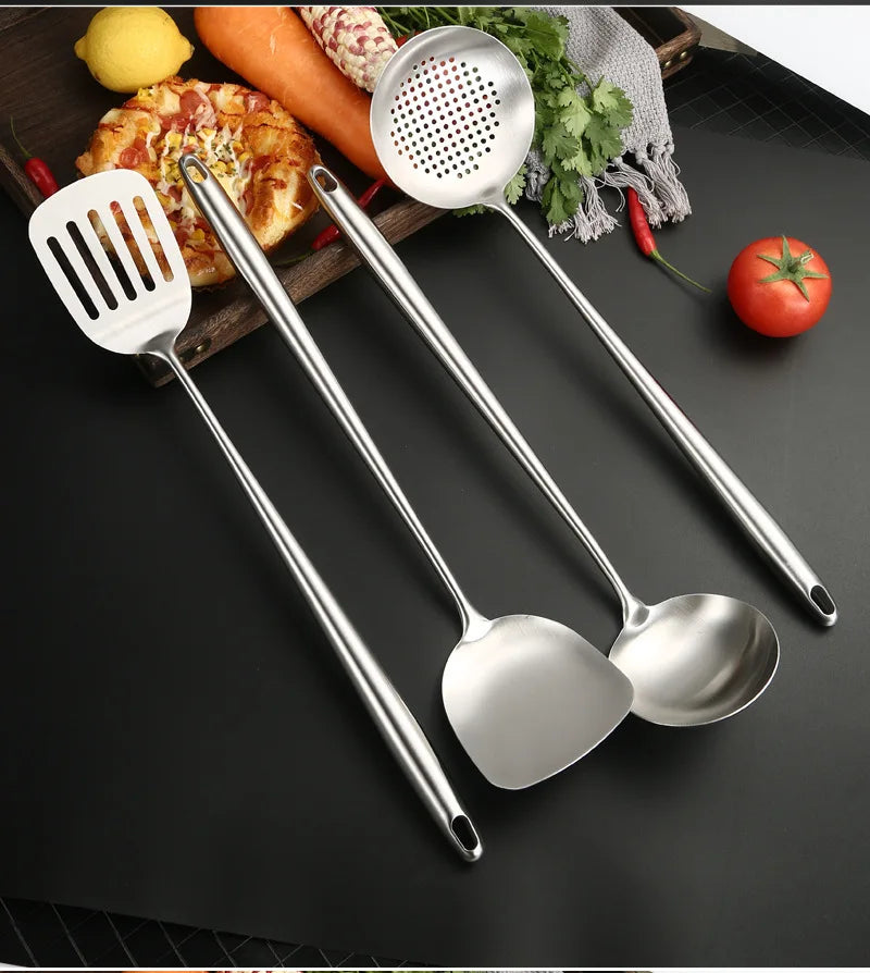 Utensils Food Stainless Steel Wok Spatula Ladle Skimmer