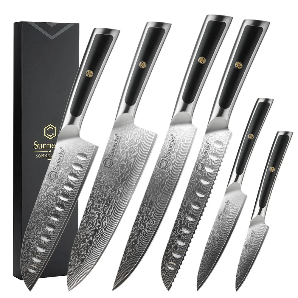Sunnecko Damascus Steel Knives High Carbon Vg10 Core