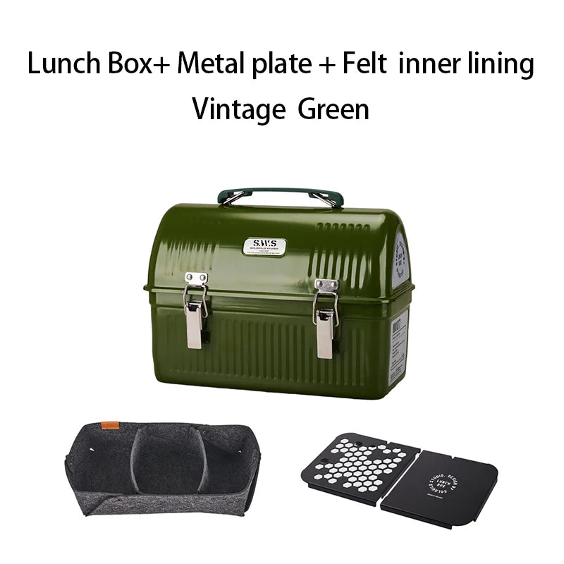 Wellhike Outdoor Lunch Box Metal Table Plate Tactical