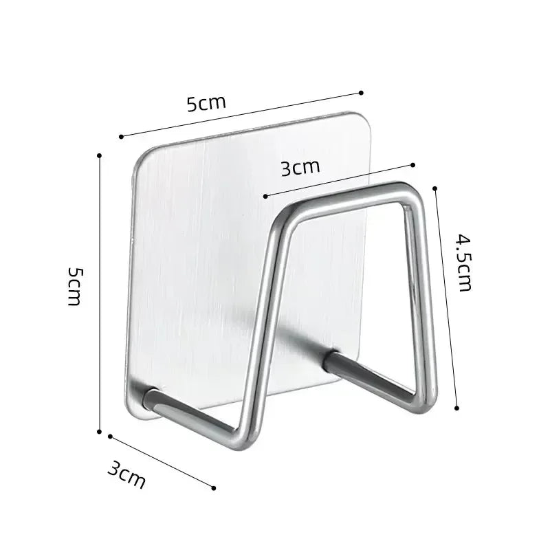 1/10pcs Sink Sponges Holder Stainless Steel Self Adhesive
