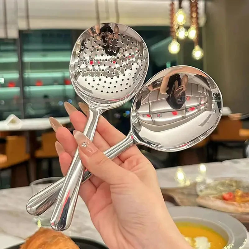 1/2pc Stainless Steel Ladles Serving Soup Rice Serving