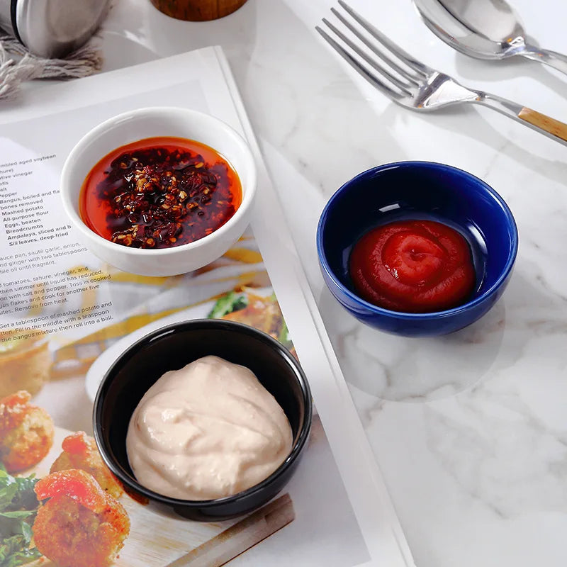 Ceramic Dipping Bowls Soy Sauce Dish Dip Bowls