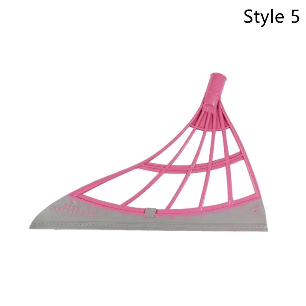 Silicone Floor Scraper Broom - Non-Stick Hair &