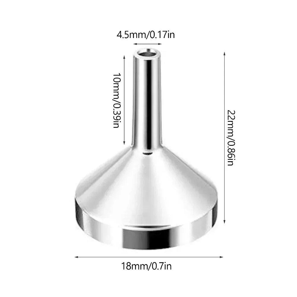 10pcs Metal Mini Funnel Oil Liquid Funnel Detachable
