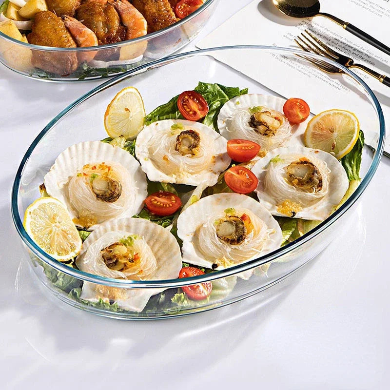Bakeware Glass Platter Oven Baking Tray Baking Utensil
