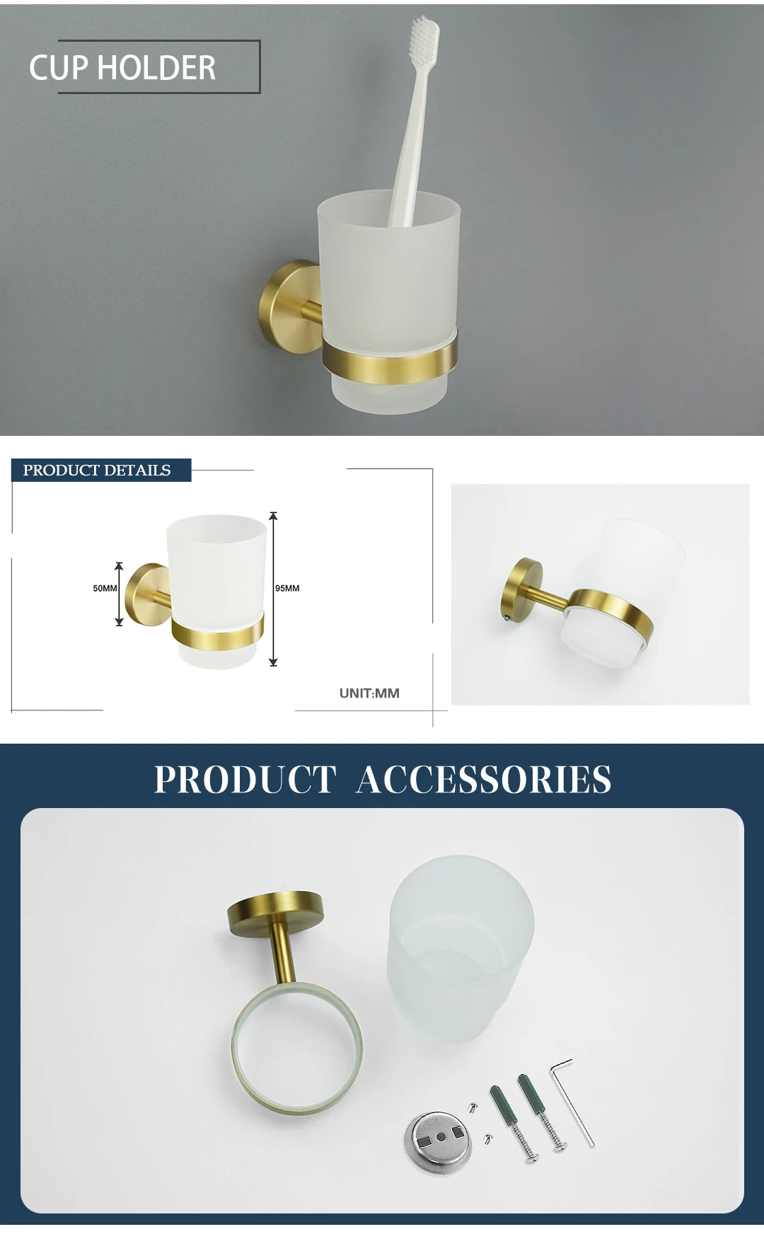 Bathroom Hardware Brushed Gold Knurled Brass Kit Towel
