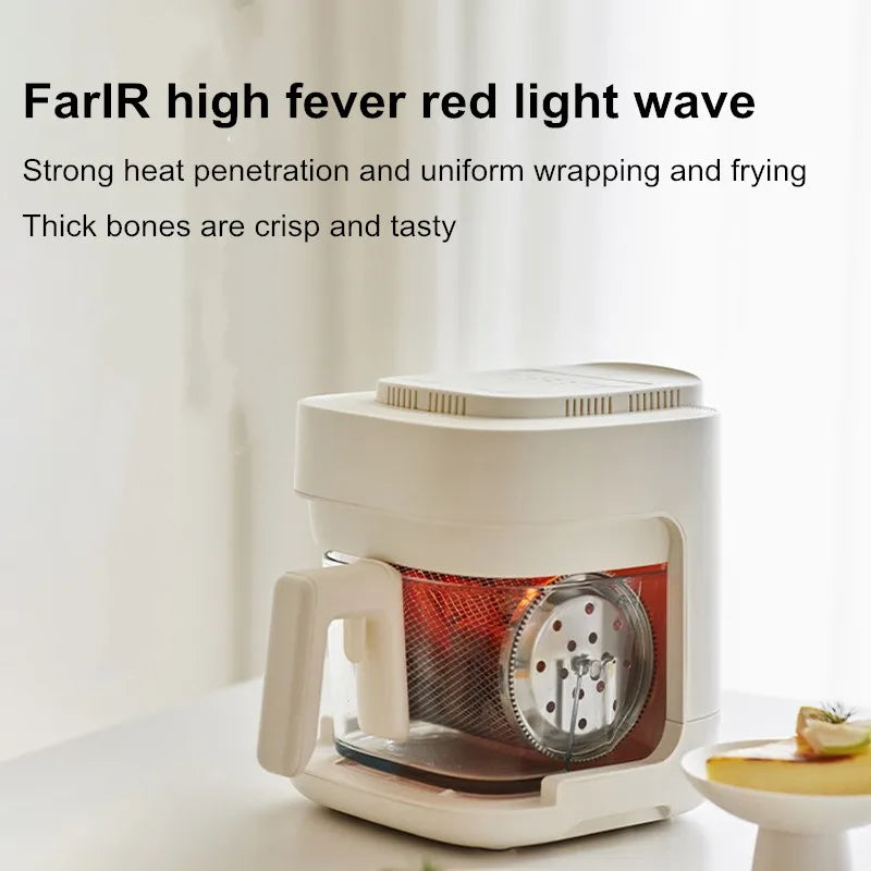 Air Fryer See-Through Glass Basket Small Non-Stick No