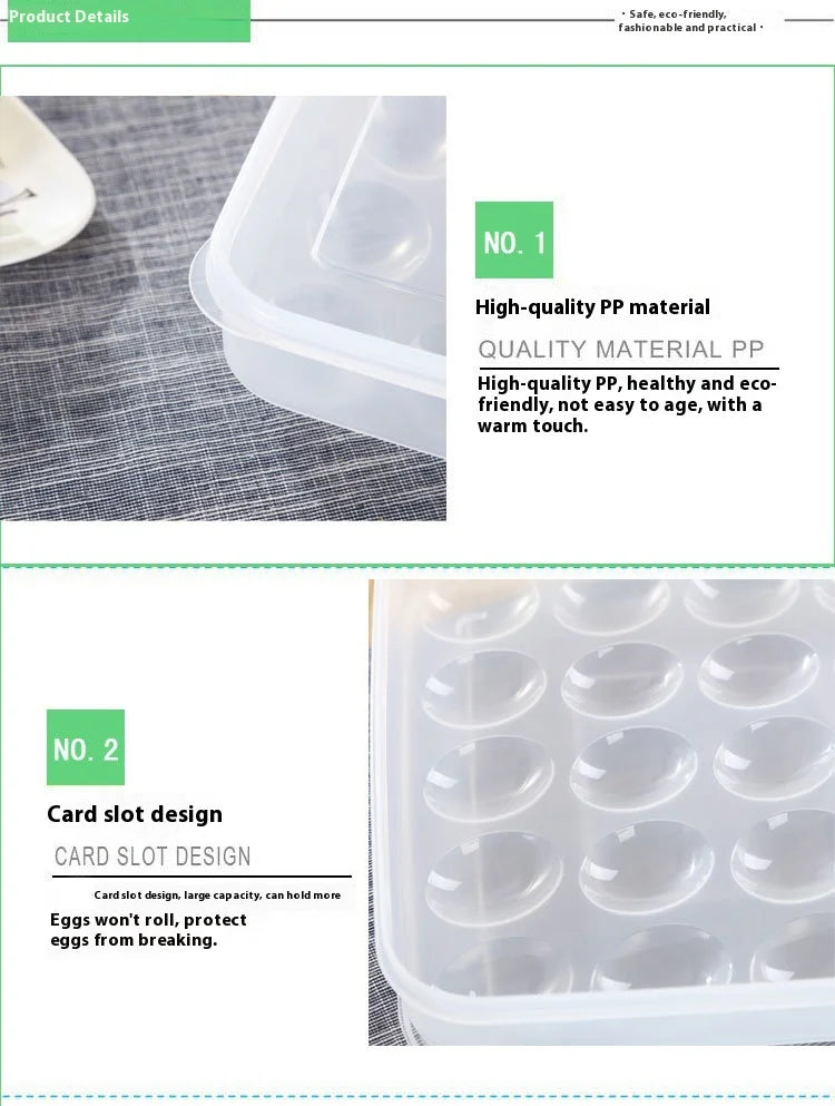 1pcs Simple Egg Box 30-Grid Refrigerator Storage Box