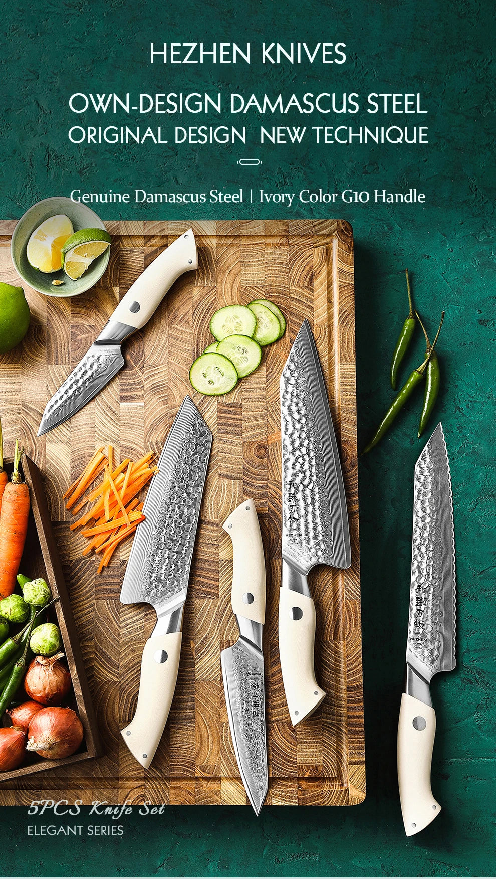 Hezhen 1pc Or 5pc Knife Chef Knife 67