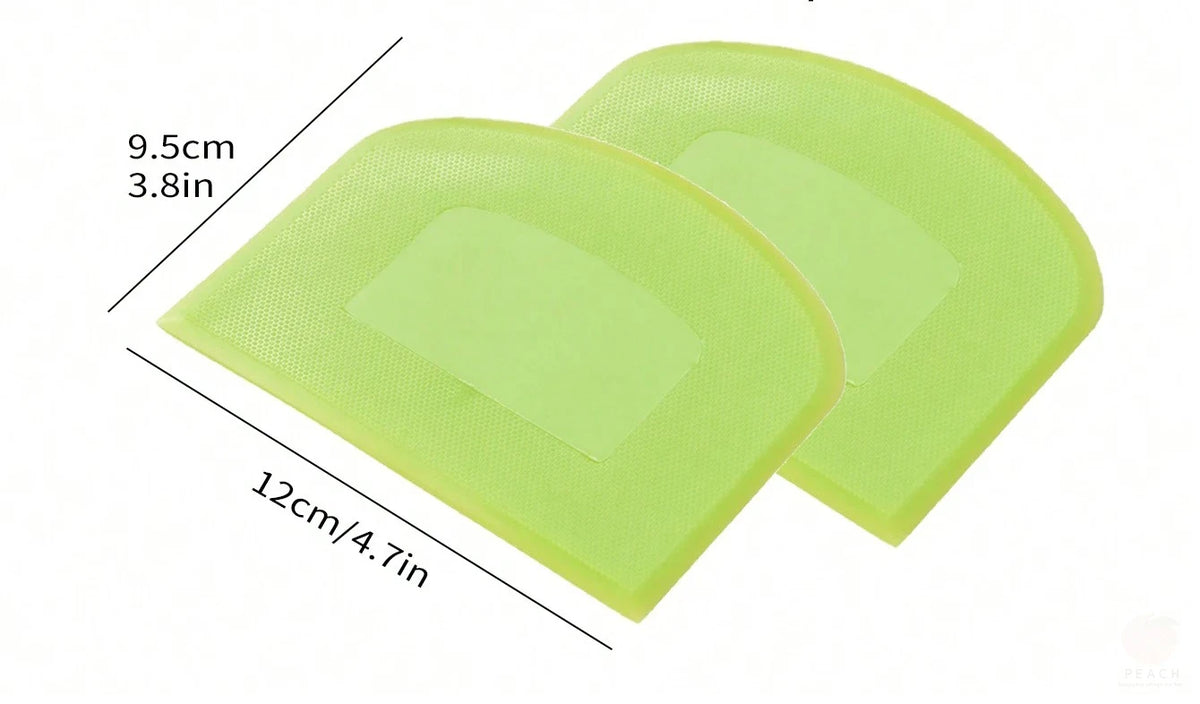 2pcs Dough Scraper Bowl Food-Safe Plastic Dough Cutter