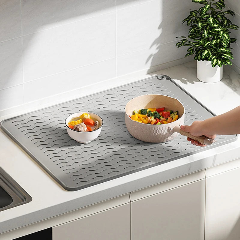 Silicone Dish Drying Mat Heat Resistant Foldable Non-Slip