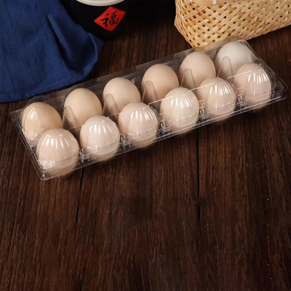 50pcs Egg Holder Plastic Cartons 12 Count Reusable