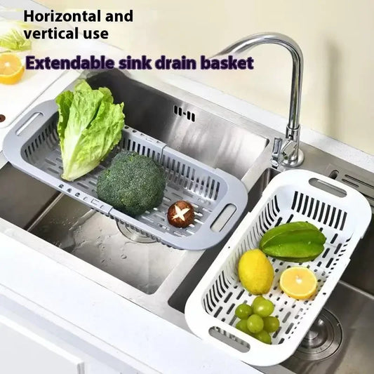 Organizer Soap Sponge Holder Sink Rack Telescopic Drain
