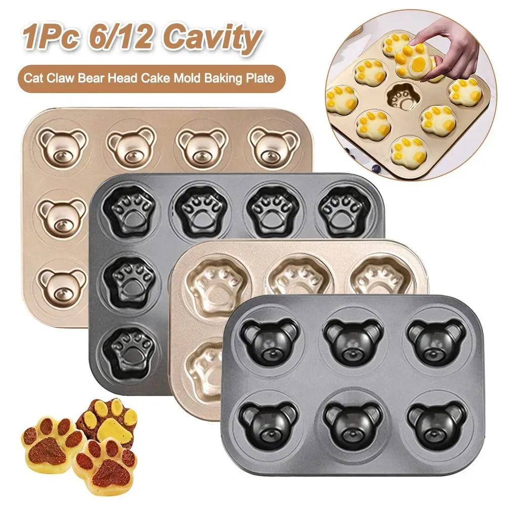 Cute 6/12 Cavity Cake Mold Non Stick Carbon