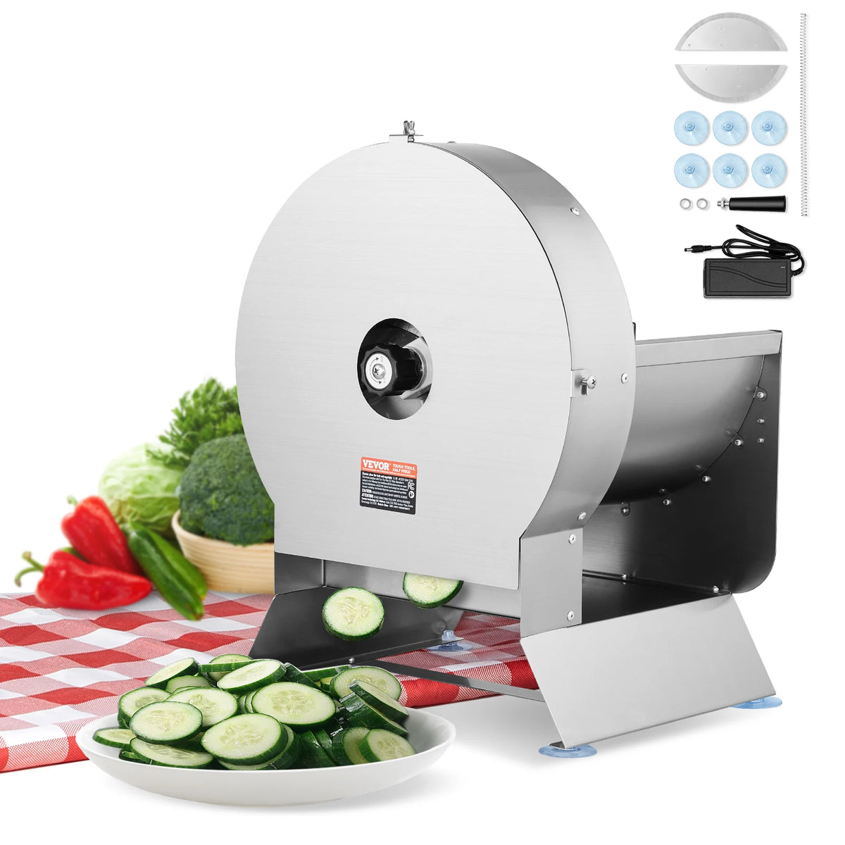 Succebuy Electric Vegetable Slicer 0-12mm Thickness Adjustable